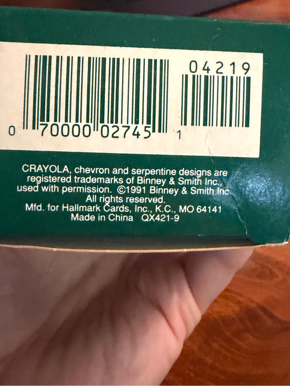 NEW Vintage 1991 Hallmark keepsake Crayola ornament. Collectible Christmas. - Picture 5 of 5